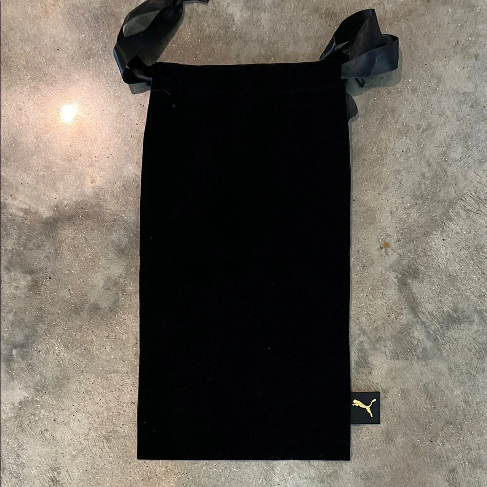 Authentic FENTY x Puma Black Velvet Drawstring Bag
